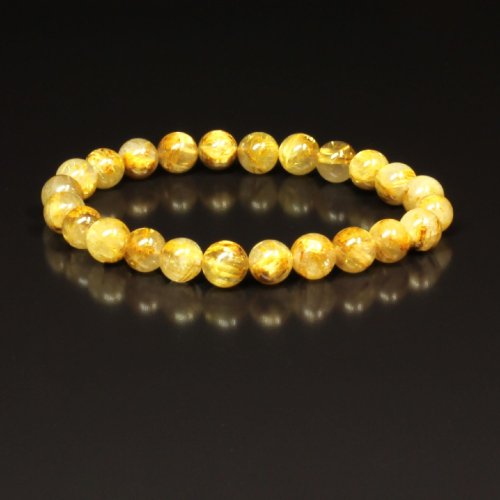 別のアングル写真2: キャッツアイ効果も見れます  8ミリ  一点物  ゴールド  タイチンルチル  ブレス  プレゼント  TKR52  開運セット  お守り効果  贈り物   /プレゼント お祝 高品質 / 京海堂