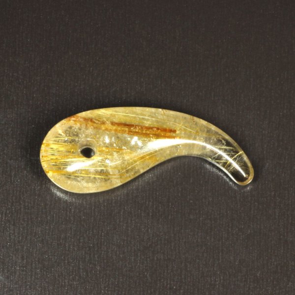 画像4: スリムなのにカッコいい  一点物  ゴールド  タイチンルチルクォーツ  勾玉  KMr38  水晶のお守り効果  力が宿る  パワーストーン  引越祝  ギフト  / 誕プレ 魔除け 運気向上 お揃い クリスマスプレゼント お祝  高品質 / 京海堂