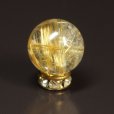 画像1: 金色にきらりと光る  10ミリ  一点物  1粒売り  ゴールド  タイチンルチル  KTT33  貫通穴あり  水晶のお守り効果  贈答品  ギフト  / プレゼント お祝 高品質 / 京海堂 (1)