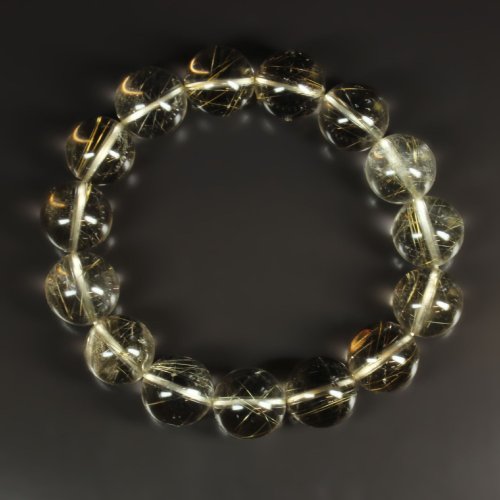 別のアングル写真1: 鋭い針がたくさん内包する  14ミリ  一点物  シルバールチル  ブレス   miSe14  開運セット  水晶のお守り効果  経営者の御守り  ギフト  / 誕プレ 魔除け 運気向上 お揃い クリスマスプレゼント お祝  高品質 / 京海堂