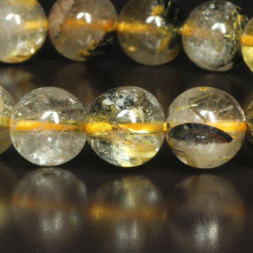 別のアングル写真1: 魅力を感じる  一点物  太陽放射ルチル  ブレス   26g  miSe48  贈答品  ギフト  / プレゼント お祝 高品質 / 京海堂