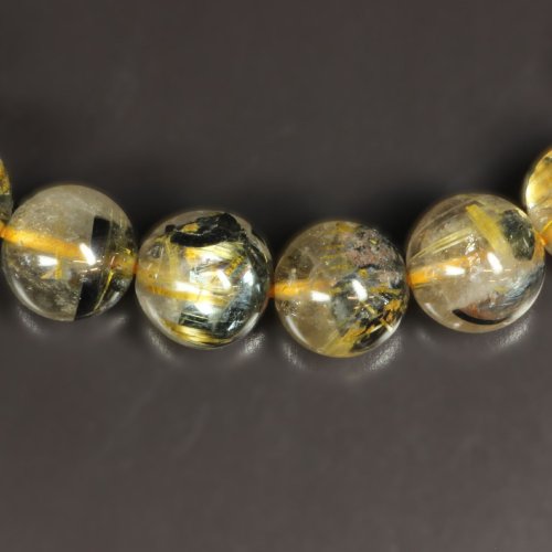 別のアングル写真3: 魅力を感じる  一点物  太陽放射ルチル  ブレス   26g  miSe48  贈答品  ギフト  / プレゼント お祝 高品質 / 京海堂