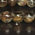 画像2: 迫力と美しさを持つ  9ミリ  一点物  コッパータイチンルチル  クォーツ  ブレス   25g  miSe11  開運セット  お守り効果  ギフト  / プレゼント お祝 高品質 / 京海堂 (2)