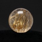 別のアングル写真3: 透明感と綺麗な金針魅力のスフィア  一点物 ゴールド タイチンルチル スフィア 約23mm 16ｇ RSF10【動画有】 縁起が良い 水晶のお守り効果 目標達成の力  誕生日 贈り物 プレゼントにも ギフト 京海堂