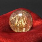 別のアングル写真1: 透明感と綺麗な金針魅力のスフィア  一点物 ゴールド タイチンルチル スフィア 約23mm 16ｇ RSF10【動画有】 縁起が良い 水晶のお守り効果 目標達成の力  誕生日 贈り物 プレゼントにも ギフト 京海堂