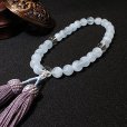画像5: 御念珠/頭付房  アクアマリン  本水晶  クリスタル  仕立て  本物  天然石  パワーストーン使用  数珠  法事  贈り物   クリスマスプレゼント  お守り  お正月  合格祈願  / 誕プレ 魔除け 運気向上 お揃い クリスマスプレゼント お祝  高品質 / 京海堂 (5)
