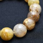 別のアングル写真2: タイチンゴールドルチルクォーツ ブレスレット【マルチ鉱物が魅力】13mm 一点物　GHB11【マルチカラー】 金運上昇 魔除け 邪気払い 厄除け 身を守る力 プレゼント 贈り物 浄化発送 ギフト 京海堂