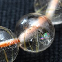 虹の光る 品格ある一品【ルチルクォーツ】8mm 一点物【 GHB12 16g】ブレスレット 仕事でも着けやすいサイズ 仕事運向上、直感力向上、集中力向上、精神力 プレゼント 贈り物 水晶魔除け効果 浄化発送 ギフト 京海堂