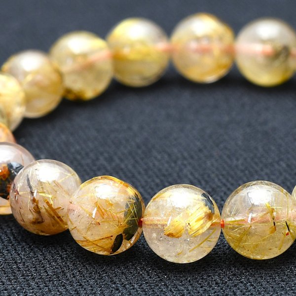 画像1: 人気の太陽放射ルチル【地球のパワーを感じる】 7mm 一点物【GHB16/15g】太陽ルチル スタールチル クォーツブレスレット 金運やチャンスを引き寄せる効果が高い プレゼント 贈り物 浄化発送 ギフト 京海堂