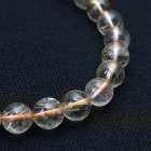 別のアングル写真3: 【透明感が綺麗なゴールドルチル】 8mm 一点物【 GHB8】ルチルクォーツブレスレット  金運上昇、仕事運向上、直感力向上、集中力向上、精神力強化　プレゼント 贈り物 金針水晶 16ｇ 浄化発送  ギフト 京海堂
