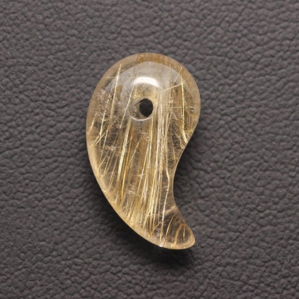 画像12: 【真っ直ぐ綺麗な金針が魅力】  一点物  ゴールドルチル  勾玉  【  KMr68】  水晶のお守り効果  力が宿る  パワーストーン  願い叶える  記念  お祝  運気上昇  引越祝  ギフト  / 誕プレ 魔除け 運気向上 お揃い クリスマスプレゼント お祝  高品質 / 京海堂