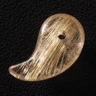 別のアングル写真3: 【真っ直ぐ綺麗な金針が魅力】 一点物 ゴールドルチル 勾玉 【KMr68】 水晶のお守り効果 力が宿る パワーストーン 願い叶える 送別会 就職祝い 新生活 ギフト 京海堂
