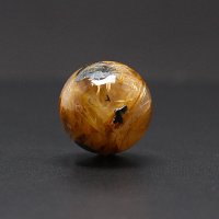 太陽ルチル ヘマタイトから伸びた針が魅力！約10ミリ タイチン太針ルチル【GHTU9・1.5g】 一点物 1粒売り ハンドメイド 交換用ゴム付＆巾着1枚 【運気・人間関係を向上・金運・家族円満】 金針水晶 お守り効果 ご褒美 お揃い ギフト 京海堂