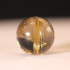 別のアングル写真2: 透明感抜群X金針が綺麗なスモーキールチル！12ミリ【GHTU6・3g】 一点物 1粒売り ハンドメイド 交換用ゴム付＆巾着1枚 【心身安定、エネルギー浄化、魔除け、厄除け】 金針水晶 お守り効果 ご褒美 お揃い ギフト 京海堂