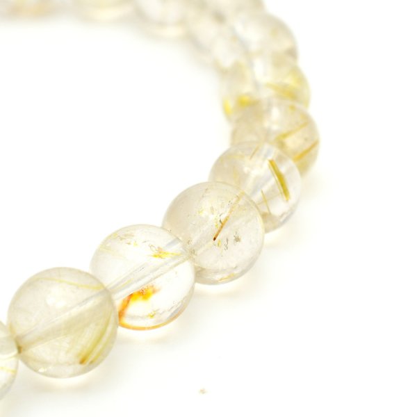 画像5: 繊細な金針が上品な一本  ゴールドルチル  7〜8  mm  一点物  ルチルクォーツブレスレット【GHB14】  ビジネス、金運UP、直感力向上、集中力向上、自己成長、目標達成  水晶  16g  浄化発送  ギフト  / 誕プレ 魔除け 運気向上 お揃い クリスマスプレゼント お祝  高品質 / 京海堂