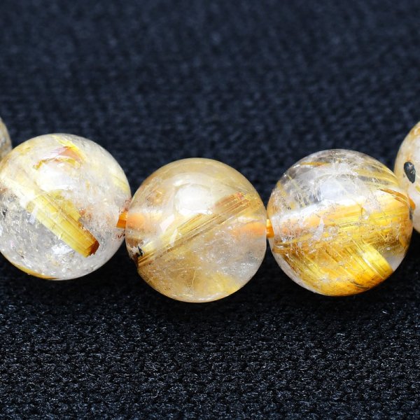 画像2: 【輝く金針が魅力！芯の強さをサポート】 7mm 一点物【GHB28】ルチルクォーツブレスレット 成功への道 内なる情熱 強い意志 金運 繫栄 目的達成 自信 プレゼント 贈り物 太陽放射 水晶 17ｇ 浄化発送 ギフト 京海堂