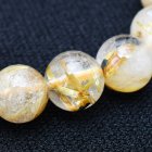 別のアングル写真2: 【輝く金針が魅力！芯の強さをサポート】 7mm 一点物【GHB28】ルチルクォーツブレスレット 成功への道 内なる情熱 強い意志 金運 繫栄 目的達成 自信 プレゼント 贈り物 太陽放射 水晶 17ｇ 浄化発送 ギフト 京海堂