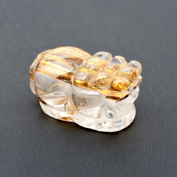 画像7: 【美しいブロンズ針の艶が豊かさを象徴☆】1点物  ゴールド  タイガールチル  クォーツ  貔貅  ヒキュウ  【GHHKU2】3g蓄財  金運祈願  運気アップ  財運  商売?盛  昇運  お守り  ご褒美  パーツ  貫通穴あり  / 誕プレ 魔除け 運気向上 お揃い クリスマスプレゼント お祝  高品質 / 京海堂