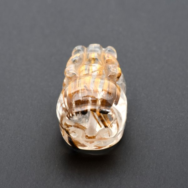 画像9: 【美しいブロンズ針の艶が豊かさを象徴☆】1点物  ゴールド  タイガールチル  クォーツ  貔貅  ヒキュウ  【GHHKU2】3g蓄財  金運祈願  運気アップ  財運  商売?盛  昇運  お守り  ご褒美  パーツ  貫通穴あり  / 誕プレ 魔除け 運気向上 お揃い クリスマスプレゼント お祝  高品質 / 京海堂