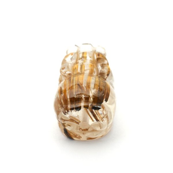 画像3: 【美しいブロンズ針の艶が豊かさを象徴☆】1点物  ゴールド  タイガールチル  クォーツ  貔貅  ヒキュウ  【GHHKU2】3g蓄財  金運祈願  運気アップ  財運  商売?盛  昇運  お守り  ご褒美  パーツ  貫通穴あり  / 誕プレ 魔除け 運気向上 お揃い クリスマスプレゼント お祝  高品質 / 京海堂