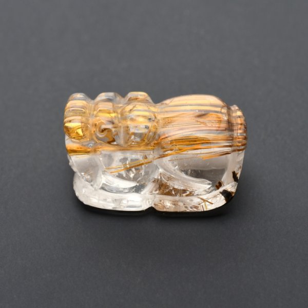 画像11: 【美しいブロンズ針の艶が豊かさを象徴☆】1点物  ゴールド  タイガールチル  クォーツ  貔貅  ヒキュウ  【GHHKU2】3g蓄財  金運祈願  運気アップ  財運  商売?盛  昇運  お守り  ご褒美  パーツ  貫通穴あり  / 誕プレ 魔除け 運気向上 お揃い クリスマスプレゼント お祝  高品質 / 京海堂