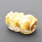 別のアングル写真3: 【キャッツアイ効果あり☆】1点物 ゴールド タイチンルチル クォーツ 貔貅 ヒキュウ 【GHHKU3】3ｇ 商談 面接 交渉 勝負運 邪気払い お守り ご褒美 天然石ビーズ 貫通穴あり ルチルクォーツ 効果 京海堂