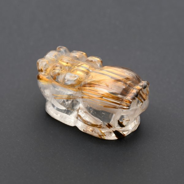 画像10: 【美しいブロンズ針の艶が豊かさを象徴☆】1点物  ゴールド  タイガールチル  クォーツ  貔貅  ヒキュウ  【GHHKU2】3g蓄財  金運祈願  運気アップ  財運  商売?盛  昇運  お守り  ご褒美  パーツ  貫通穴あり  / 誕プレ 魔除け 運気向上 お揃い クリスマスプレゼント お祝  高品質 / 京海堂