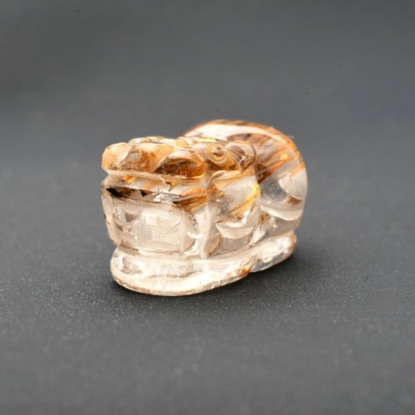 画像13: 【美しいブロンズ針の艶が豊かさを象徴☆】1点物  ゴールド  タイガールチル  クォーツ  貔貅  ヒキュウ  【GHHKU2】3g蓄財  金運祈願  運気アップ  財運  商売?盛  昇運  お守り  ご褒美  パーツ  貫通穴あり  / 誕プレ 魔除け 運気向上 お揃い クリスマスプレゼント お祝  高品質 / 京海堂