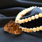 別のアングル写真3: 【透明度抜群！光と銅針の芸術品】一点物　　コッパールチル　太陽放射原石　15g　GHG3巾着1枚＆座布団付　　金運アップ　成功を引き寄せる石　仕事運向上　お守り　パワーストーン　贈り物　ギフト　京海堂