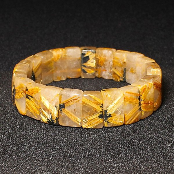 画像3: 【地球からの贈物、太陽放射ルチルバングル】 天然石 約16mm 一点物 【GHB29・58g】 大開運セット 最強金運 金針水晶のお守り効果 ギフト 太陽放射ルチルバングルをお求めなら京海堂