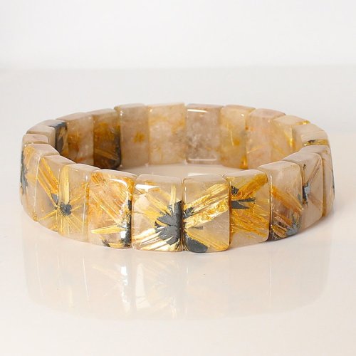 別のアングル写真2: 【地球からの贈物、太陽放射ルチルバングル】 天然石 約16mm 一点物 【GHB29・58g】 大開運セット 最強金運 金針水晶のお守り効果 ギフト 太陽放射ルチルバングルをお求めなら京海堂