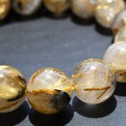 別のアングル写真1: 【煌めく太針の金運ブレス】13 mm 一点物【GHB47】太陽放射ルチルクォーツブレスレット 強い意志 目標達成 金運 成功運 プレゼント 贈り物 水晶 55g 浄化発送 ギフト 京海堂