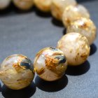 別のアングル写真3: 【煌めく太針の金運ブレス】13 mm 一点物【GHB47】太陽放射ルチルクォーツブレスレット 強い意志 目標達成 金運 成功運 プレゼント 贈り物 水晶 55g 浄化発送 ギフト 京海堂