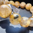 別のアングル写真1: 【ハートのヘマタイトが幸運の印！金運上昇の強い味方★】 14mm 一点物【GHB48】ルチルクォーツブレスレット タイチンルチル 仕事運向上、直感力向上、集中力向上、精神力強化 プレゼント 贈り物 水晶 62g 浄化発送 ギフト 京海堂