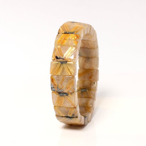 別のアングル写真3: 【地球からの贈物、太陽放射ルチルバングル】 天然石 約16mm 一点物 【GHB29・58g】 大開運セット 最強金運 金針水晶のお守り効果 ギフト 太陽放射ルチルバングルをお求めなら京海堂