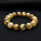 別のアングル写真3: 【密に放たれた黄金針×艶やか光沢の逸品】14mm 一点物【GHB46】太陽放射ルチルクォーツブレスレット 成功・財運・行動力 プレゼント 贈り物 水晶 70g 浄化発送 ギフト 京海堂