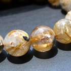 別のアングル写真1: 【密に放たれた黄金針×艶やか光沢の逸品】14mm 一点物【GHB46】太陽放射ルチルクォーツブレスレット 成功・財運・行動力 プレゼント 贈り物 水晶 70g 浄化発送 ギフト 京海堂