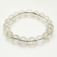 【繊細な針が美しい】10mm シルバールチルクォーツブレスレット 艶感 一点物【GHB56】 金運 対人関係 集中力 判断力 厄除け お守り 高品質 プレゼント 贈り物 水晶 32ｇ 浄化発送 メンズ レディース ギフト 京海堂
