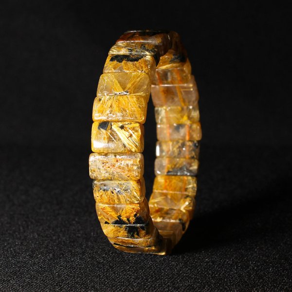 画像4: 太陽放射ルチルバングル　 経営者・投資家の方必見！　金運を引き寄せる【太陽放射ルチルバングル】約15mm　一点物　【GHB31・46g】　開運セット　最強金運　金針水晶のお守り効果　ご褒美　お揃い　贈答品　ギフト　魔除 厄除　京海堂