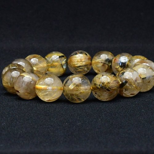 別のアングル写真3: 【美しい艶と金針の輝き】13mm　太陽放射ルチルクォーツ 一点物【GHB70】 金運 仕事運 集中力向上 コミュニケーション 高品質 プレゼント 贈り物 天然石 56ｇ 浄化発送 メンズ レディース ギフト 京海堂