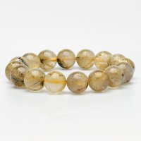 【美しい艶と金針の輝き】13mm　太陽放射ルチルクォーツ 一点物【GHB70】 金運 仕事運 集中力向上 コミュニケーション 高品質 プレゼント 贈り物 天然石 56ｇ 浄化発送 メンズ レディース ギフト 京海堂