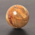 画像3: 上品な輝きと太い金針の存在感 約12ミリ ゴールドルチルクォーツ【GHTU15 3g】 一点物 1粒売り ハンドメイド 交換用ゴム付＆巾着1枚 【ビジネス運上昇・金運・家族円満】 金針水晶 お守り効果 ご褒美 お揃い ギフト 京海堂