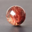 画像3: 赤い針の集合が美しい 約12ミリ レッドルチルクォーツ【GHTU20 3g】 一点物 1粒売り ハンドメイド 交換用ゴム付＆巾着1枚 【金運・家庭運・愛情運・恋愛成就・信頼関係】 金針水晶 お守り効果 ご褒美 お揃い ギフト 京海堂