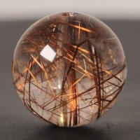 透明感抜群！虹入り大粒 約14ミリ レッドルチルクォーツ【GHTU24 4g】 一点物 1粒売り ハンドメイド 交換用ゴム付＆巾着1枚 【愛情運・家庭運・女性らしさ・恋愛成就・信頼関係】 金針水晶 お守り効果 ご褒美 お揃い ギフト 京海堂