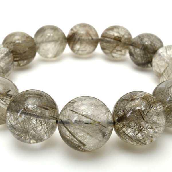 画像12: 【美しい銀針の艶！】16mm シルバールチルクォーツブレスレット 艶感 一点物【GHB49】 冷静な判断力 直感力の強化 邪気払い 精神の安定 お守り 高品質 クリスマスプレゼント 贈り物 水晶 86ｇ 浄化発送 メンズ レディース ギフト 京海堂