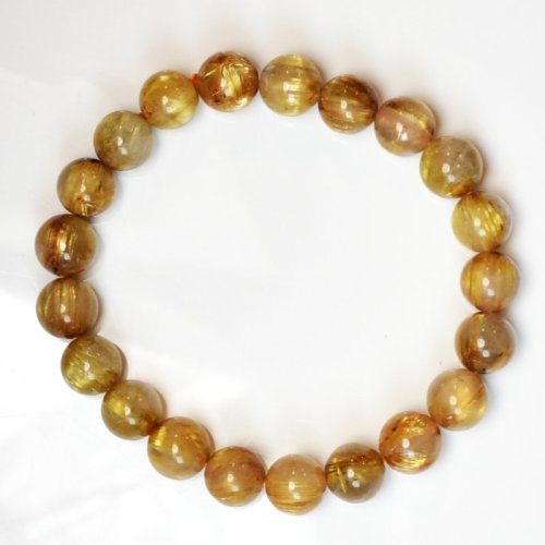 別のアングル写真1: 【ヘマタイト入り金針ルチル】 9mm ゴールドタイチンルチルクォーツ 一点物【GHB82】 金運 仕事運 集中力向上 開運 金針 高品質 クリスマスプレゼント 贈り物 天然石 21ｇ 浄化発送 メンズ レディース ギフト 京海堂