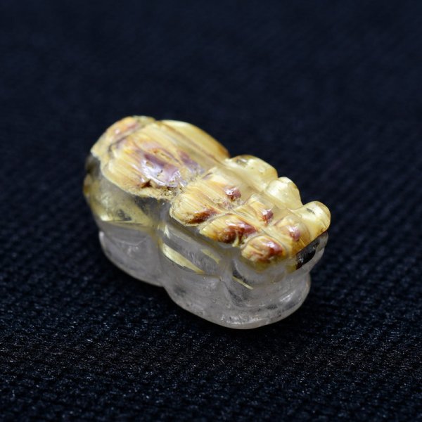 画像8: 【洗練された黄金の輝きが放つ存在感】1点物　ゴールド　タイチンルチル　クォーツ　貔貅　ヒキュウ　【GHHKU5】2g　金運 商談 面接　交渉　勝負運　邪気払い　お守り　ご褒美　天然石ビーズ　貫通穴あり　ルチルクォーツ　効果　京海堂