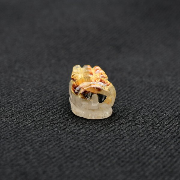 画像10: 【洗練された黄金の輝きが放つ存在感】1点物　ゴールド　タイチンルチル　クォーツ　貔貅　ヒキュウ　【GHHKU5】2g　金運 商談 面接　交渉　勝負運　邪気払い　お守り　ご褒美　天然石ビーズ　貫通穴あり　ルチルクォーツ　効果　京海堂