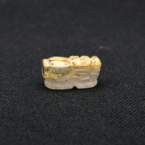 画像9: 【洗練された黄金の輝きが放つ存在感】1点物　ゴールド　タイチンルチル　クォーツ　貔貅　ヒキュウ　【GHHKU5】2g　金運 商談 面接　交渉　勝負運　邪気払い　お守り　ご褒美　天然石ビーズ　貫通穴あり　ルチルクォーツ　効果　京海堂