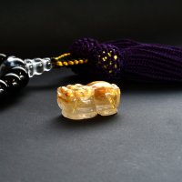 【太金針の圧倒的オーラ☆】1点物　ゴールド　タイチンルチル　クォーツ　貔貅　ヒキュウ　【GHHKU8】4g　金運 仕事運 交渉　勝負運　邪気払い　お守り　ご褒美　天然石ビーズ　貫通穴あり　ルチルクォーツ　効果　京海堂